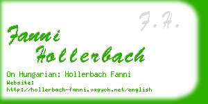 fanni hollerbach business card